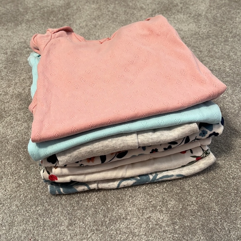 9 pc Baby girl long sleeve onesies/bodysuits
